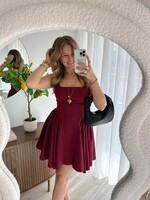 Dames jurk A1160 burgundy