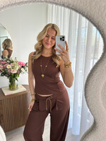 Dames 2 delig set JS1155 bruin