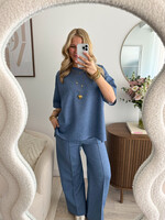 Dames 2 delig set Joanne JS1138 jeans blauw