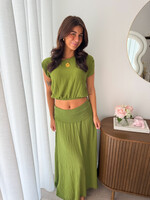 Dames 2 delig set JS1180 appeltjes groen