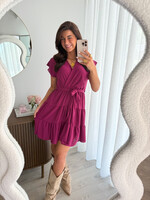 Dames jurk Jill aubergine