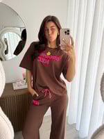 Dames 2 delig set Brooklyn JS1181 bruin (petite)