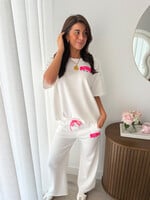 Dames 2 delig set Soho JS1183 wit (petite)