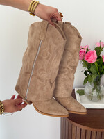 Dames cowboy laarzen CLS-399 beige
