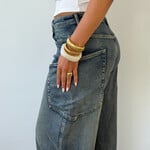 Balloon jeans W3832-1 Vintage wash