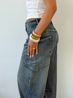 Balloon jeans W3832-1 Vintage wash
