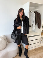 Faux fur Jas Faye F5616 Black