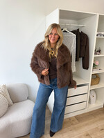 Faux fur Jas Faye F5616 Coffee