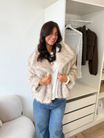 Faux fur Jas Faye F5616 Khaki