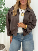 Leatherlook jasje Bo JS2101 Bruin