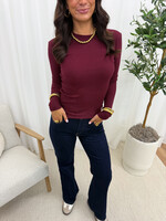 Top T-2086 Elin Burgundy (Pre order 10-10)