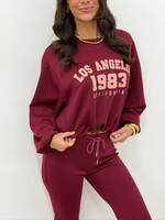 2 delig set Angeles JS2116 Burgundy