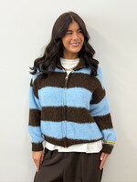 Vest Merel 51201 Bruin/Lichtblauw