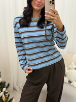 Longsleeve Maaike 3350 Blue/Coffee