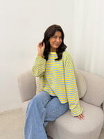 Longsleeve Gina JS2119 geel/lichtblauw