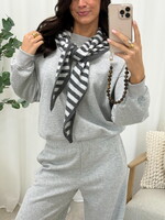 Gestreept sjaaltje Nova grijs