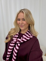 Gestreept sjaaltje Nova burgundy