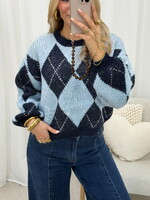 Trui Olivia JP-8367 Navy/Blue