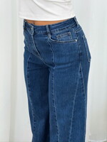 Wide leg jeans WHO159-3 donkerblauw
