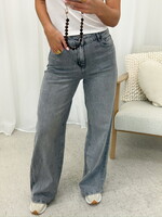 Wide leg jeans WHO057-7 grijs
