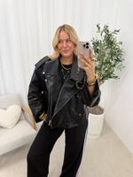 Leatherlook jas Nina PU8020-1 Black  (pre order 20-2 )