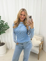 Lace top Amy JS2201 blauw