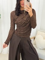 Lace top Amy JS2201 choco (pre-order 19-02)