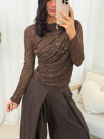 Lace top Amy JS2201 choco