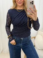 Lace top Amy JS2201 donkerblauw (pre-order 7 werkdagen)