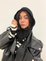 Gebreide Balaclava muts zwart