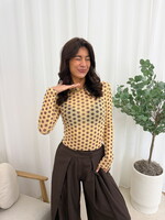 Polkadots top Kyara 61963 geel
