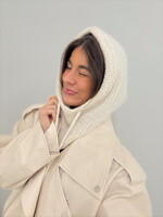 Gebreide Balaclava muts beige