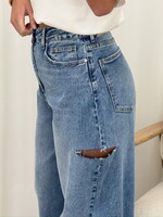Baggy jeans W3882 blauw