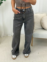 Wide leg tall jeans W3855-G grijs