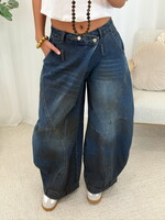 Baggy balloon jeans P10259 blauw