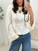 Getailleerde top Kirsten X5049 Off-white