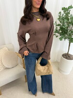 Getailleerde top Kirsten X5049 choco