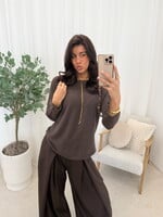 Lange mouwen trui Kiki JS2224 choco