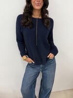 Lange mouwen trui Kiki JS2224 donkerblauw