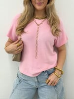 Korte mouwen trui Kiki JS2225 roze