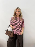 T-shirt Eva JS2230 choco/roze