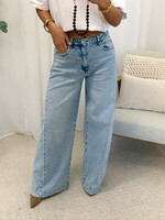 Extra wide leg tall jeans W3895-1 lichtblauw