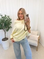Off schoulder truitje Annabelle JS2227 geel