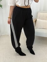 Striped jogger Sophie JS2232 zwart