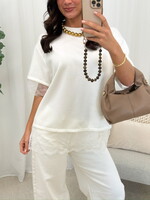 T-shirt met kant Rox JS2234 wit