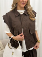 Gilet Faye 26cy602 maron