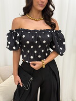 Polka dots corset top Amaya H13286 black