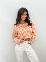 Stras blouse Amalia CY5448A oranje/wit