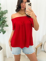 Off schoulder top Jolie 27143 rood