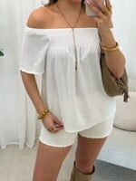 Off schoulder top Jolie 27143 wit